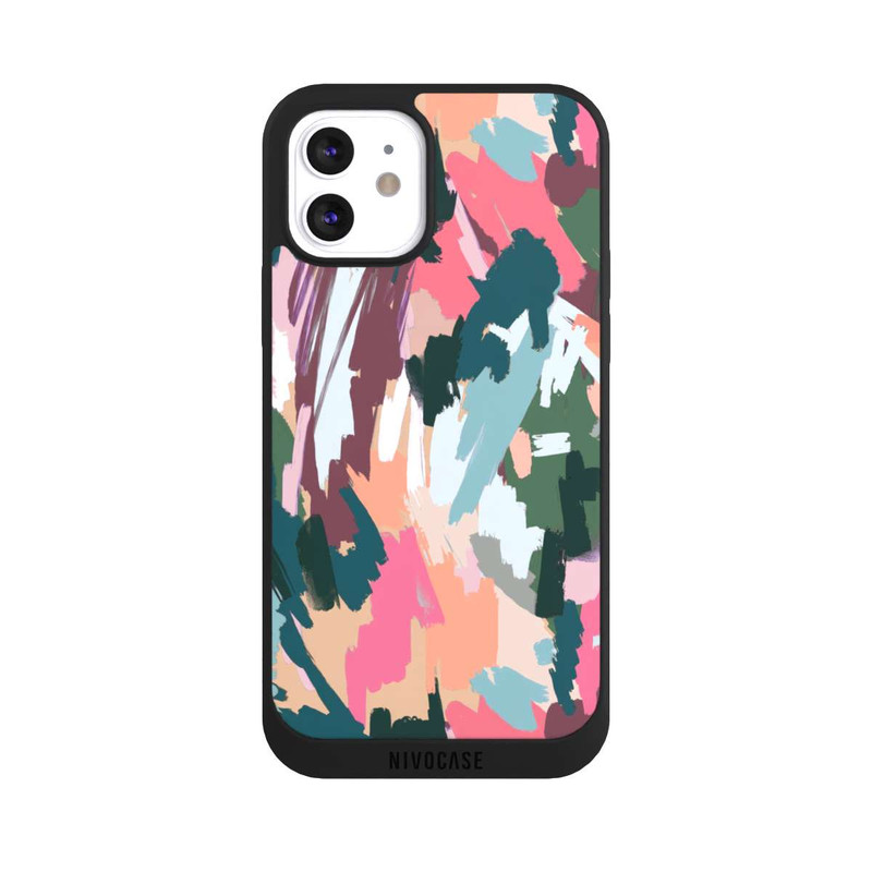 iPhone 12 NIVOpure Abstrait Artistique Texture Rose