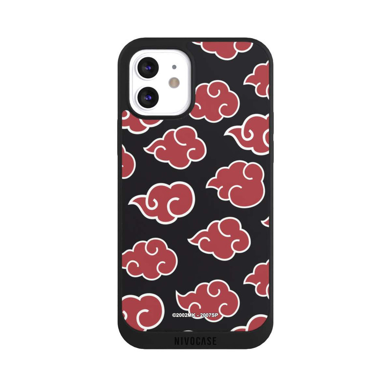iPhone 12 NIVOpure Akatsuki Pattern Noir Big
