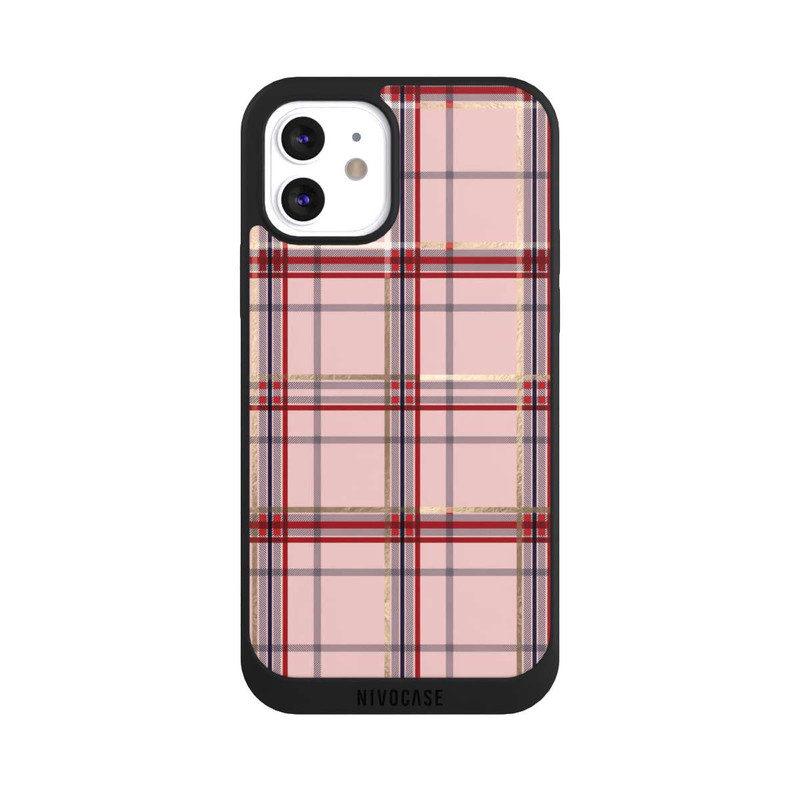 iPhone 12 NIVOpure TARTAN PINK