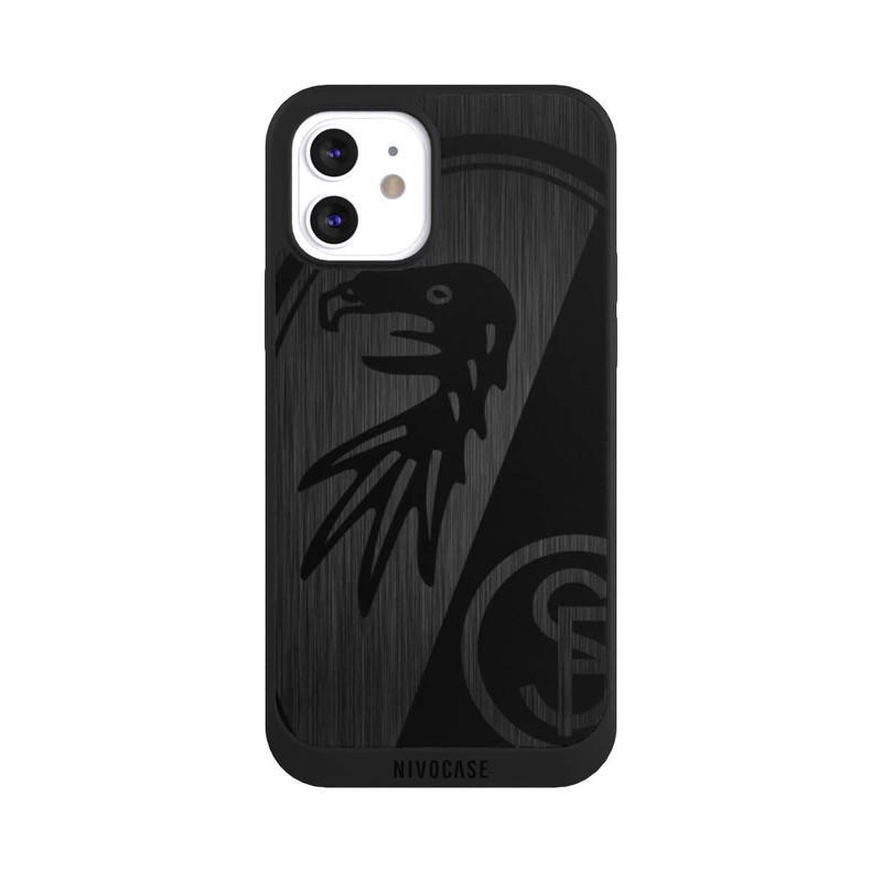 iPhone 12 NIVOpure SC Freiburg Kratzen Horizontal Metall Hintergrund