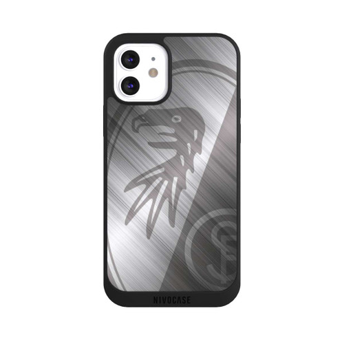 Apple iPhone 12 NIVOpure SC Freiburg Glänzendes Metall Hintergrund