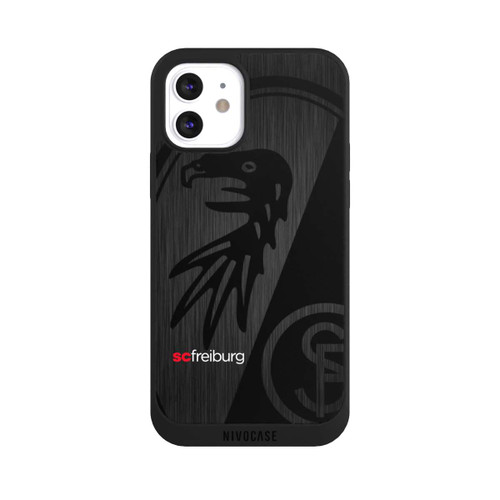 Apple iPhone 12 NIVOpure  Kratzen Metall Hintergrund mit dem Schriftzug  Vertikal SC Freiburg