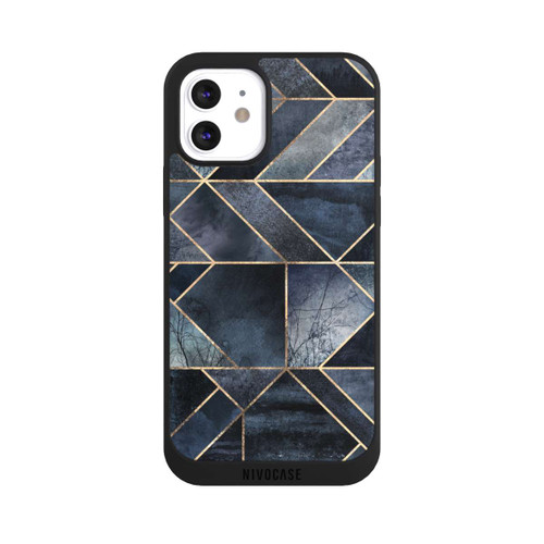 Apple iPhone 12 NIVOpure Abstraktes Natur-Dunkelblau