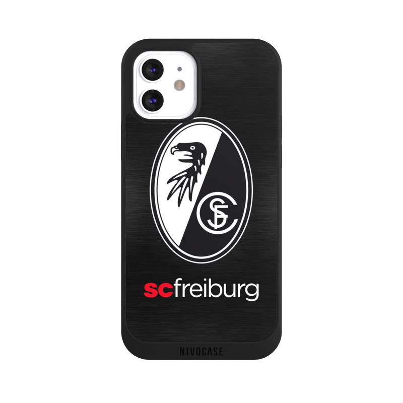 iPhone 12 NIVOpure  Kratzen Metall Hintergrund mit dem Schriftzug  Horizontal SC Freiburg
