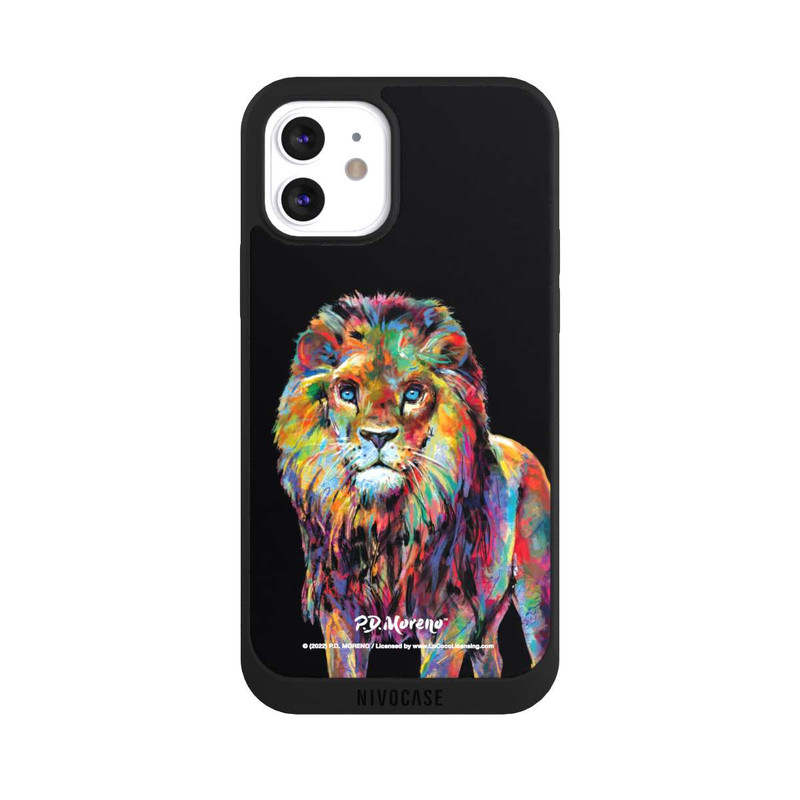 iPhone 12 NIVOpure Lion Colorful Art By P.D. Moreno