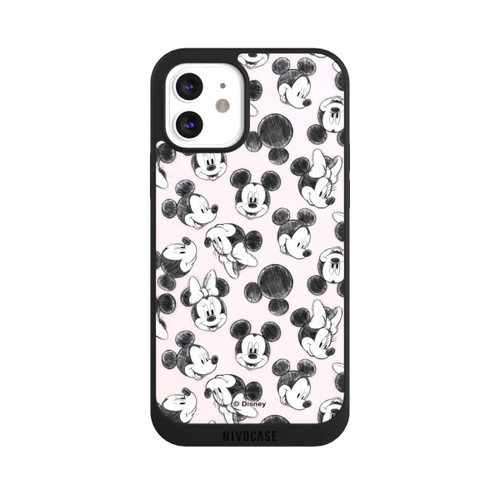 Apple iPhone 12 NIVOpure Minnie &amp; Mickey Viele Gesichter Pink