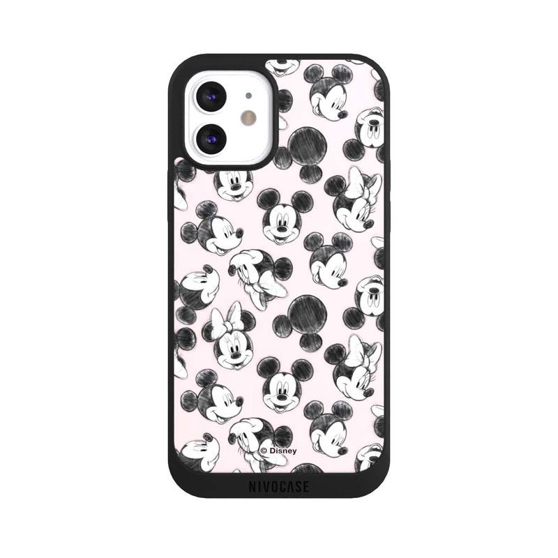 iPhone 12 NIVOpure Minnie & Mickey Viele Gesichter Pink