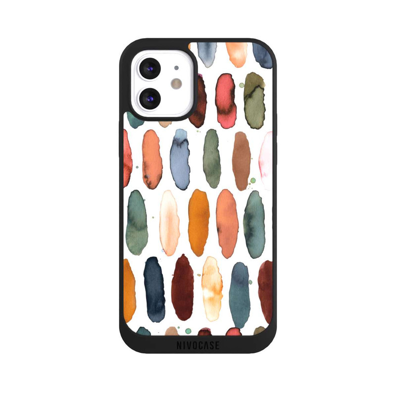 iPhone 12 NIVOpure Aquarellstriche aus mineralischem Terrakotta