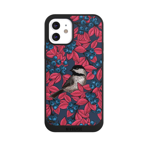 Apple iPhone 12 NIVOpure Blueberries And Birds On Navy