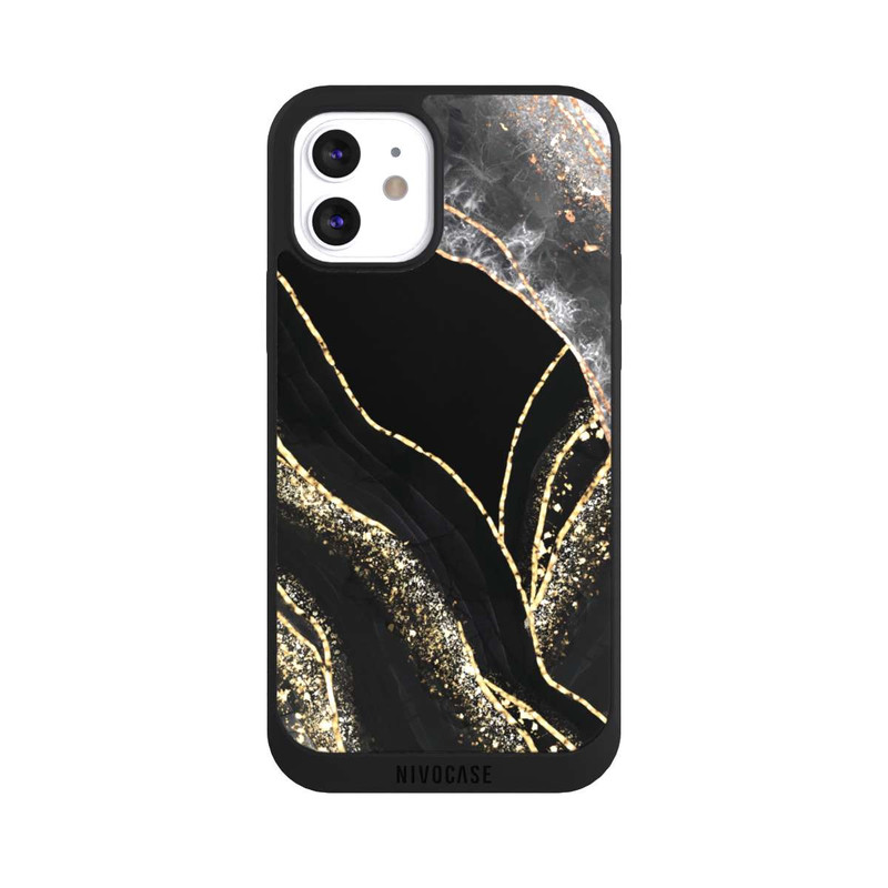 iPhone 12 NIVOpure Dark Marble Gold