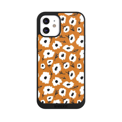 Apple iPhone 12 NIVOpure Flower pattern ocker