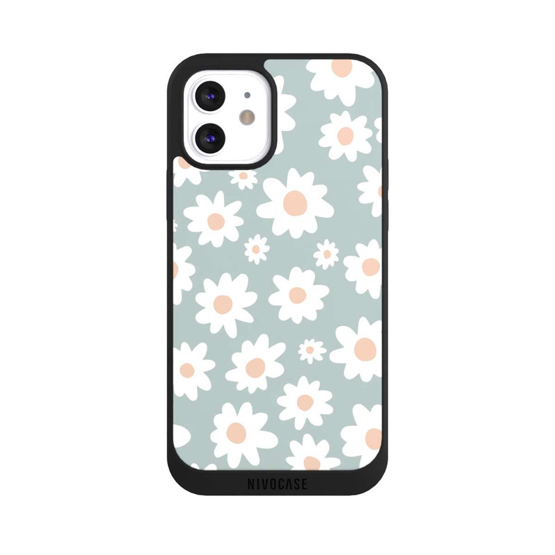 iPhone 12 NIVOpure Marguerites Pattern Vert