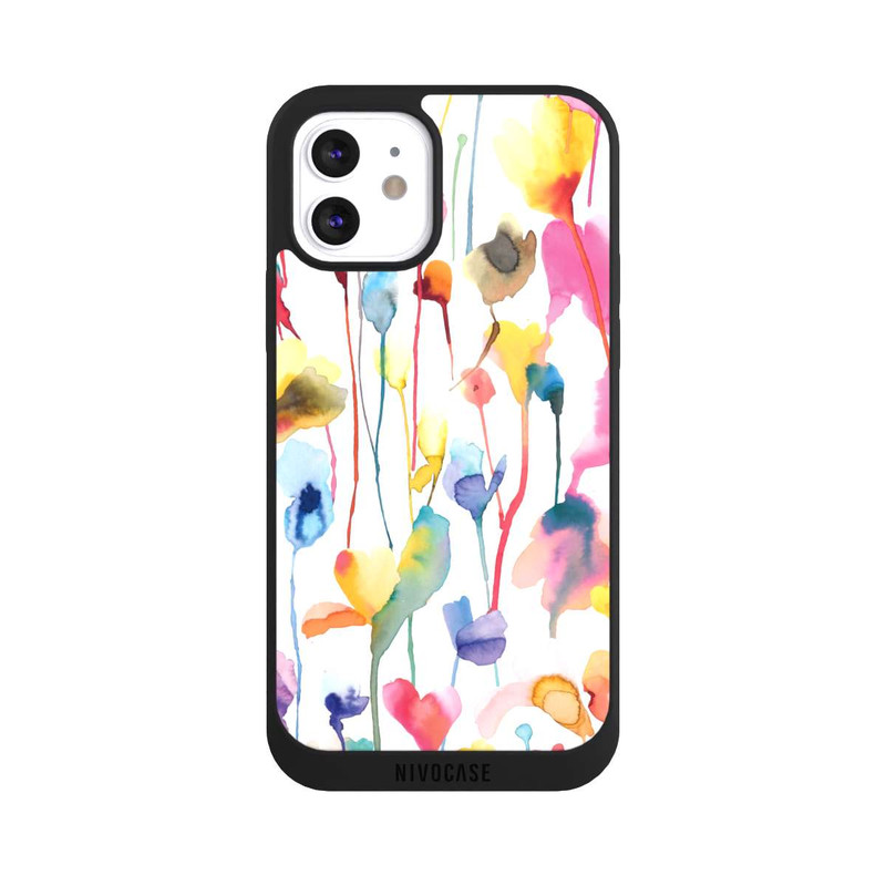 iPhone 12 NIVOpure Aquarell Wildblumen bunt