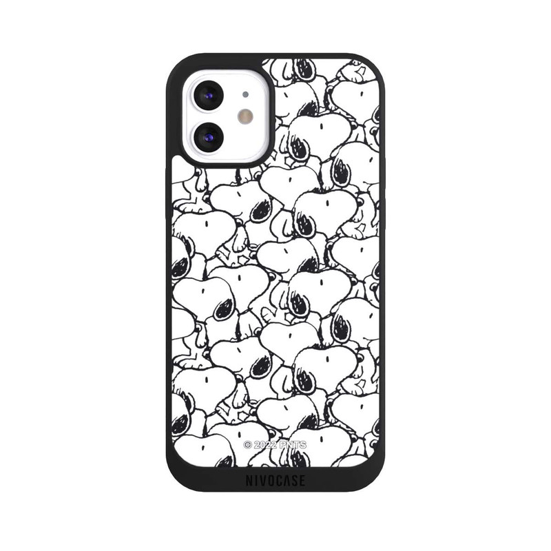 iPhone 12 NIVOpure Snoopy Pattern Black And White