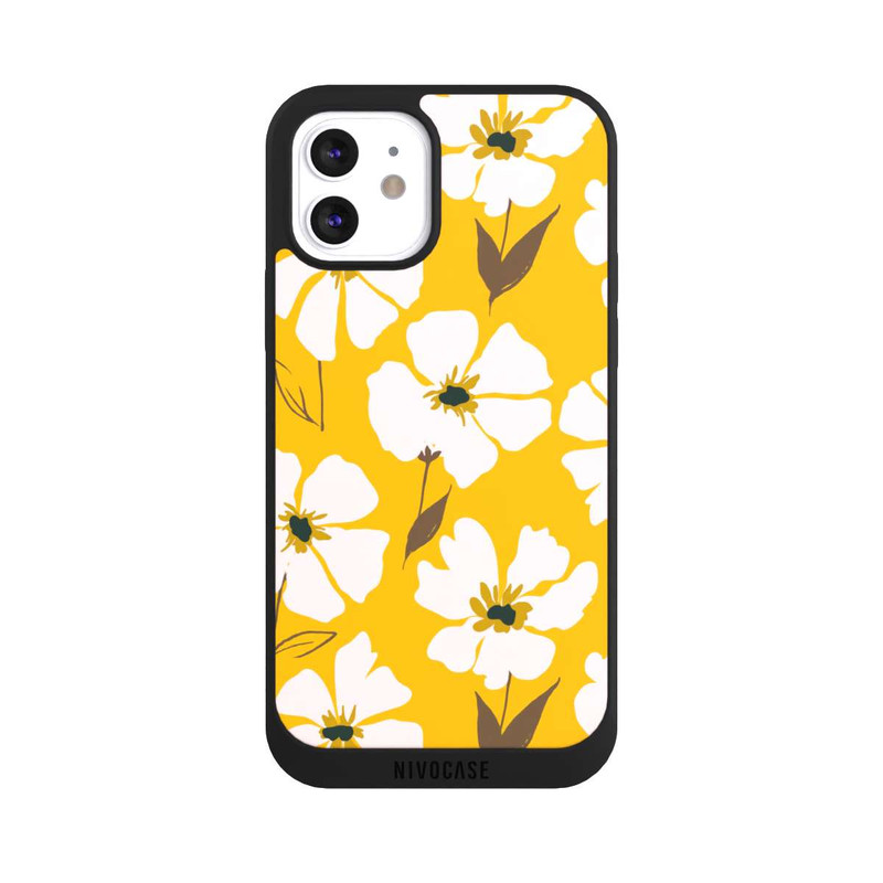 iPhone 12 NIVOpure Flower meadow on yellow ocher