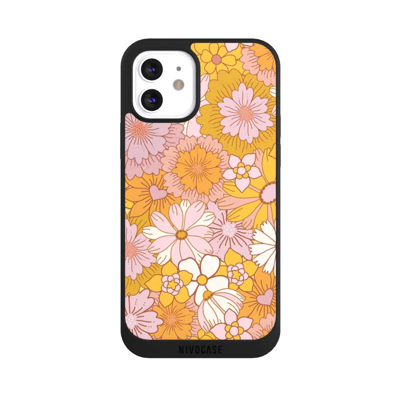 iPhone 12 NIVOpure Retro Flower Walpaper Yellow