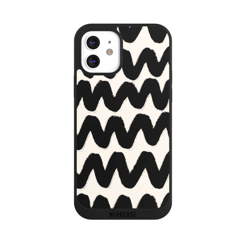 Apple iPhone 12 NIVOpure Black Waves Pattern