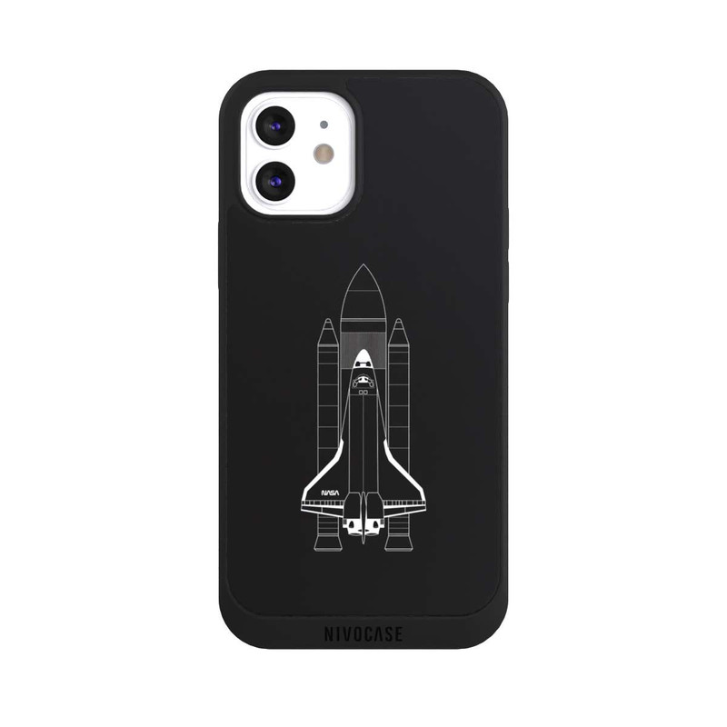 iPhone 12 NIVOpure Space Shuttle White on Black