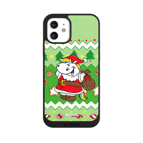 Apple iPhone 12 NIVOpure Ugly Christmas Pummeleinhorn Grün