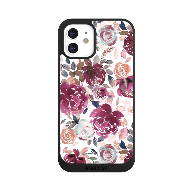 iPhone 12 NIVOpure Autumn Peonies and roses Pink
