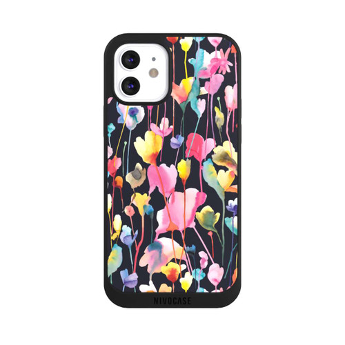 Apple iPhone 12 NIVOpure Wildblumen schwarz