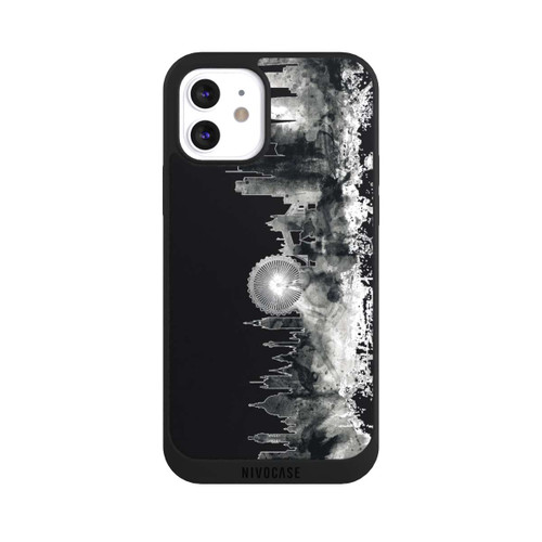 Apple iPhone 12 NIVOpure London Skyline BW Black