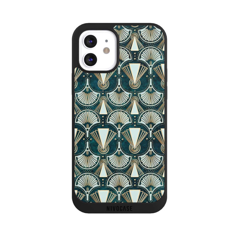 iPhone 12 NIVOpure Art Deco Green Pattern