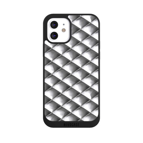 Apple iPhone 12 NIVOpure Glamour Silver Squares