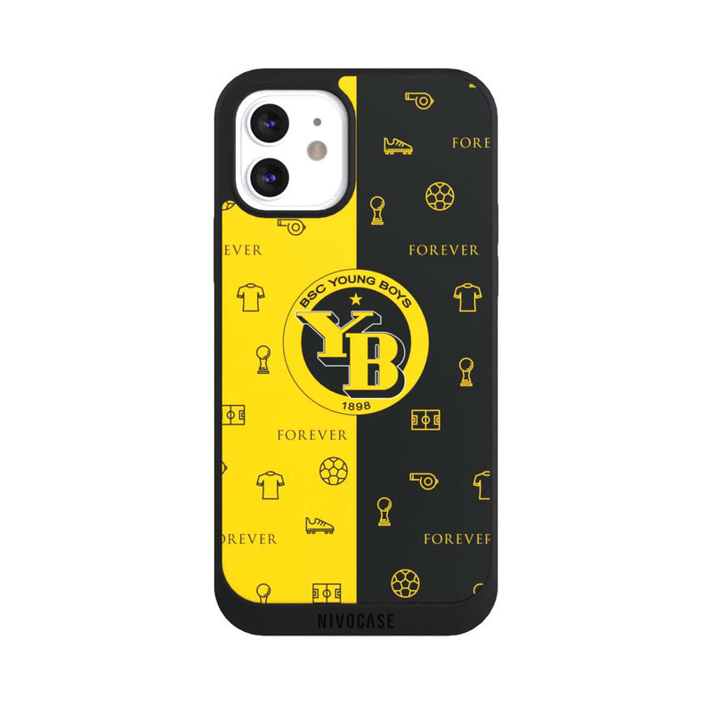 iPhone 12 NIVOpure BSC YB Gelb Schwarz Muster