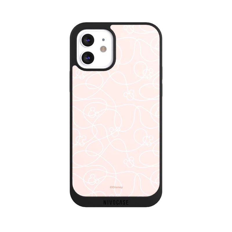 iPhone 12 NIVOpure Micky Line Art Pattern Rose 