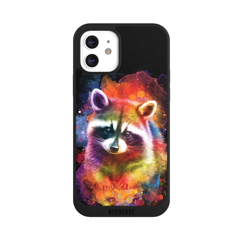 iPhone 12 NIVOpure Happy Racoon Black