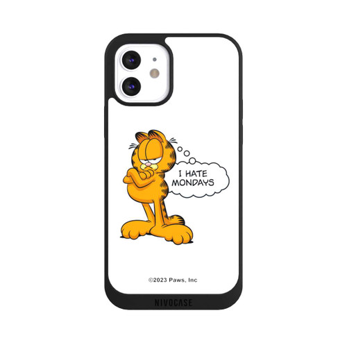 Apple iPhone 12 NIVOpure Garfield Je déteste les lundis Blanc
