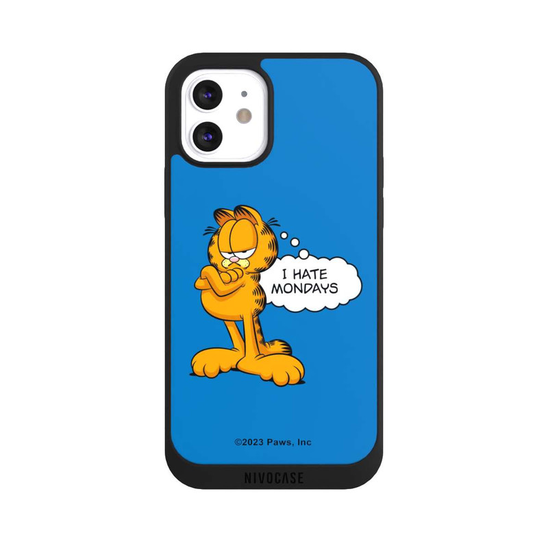 iPhone 12 NIVOpure Garfield I Hate Mondays Blau