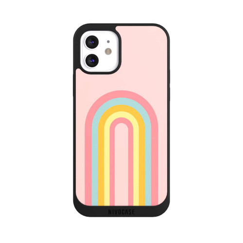 Apple iPhone 12 NIVOpure Rosa Pastell Regenbogen lang