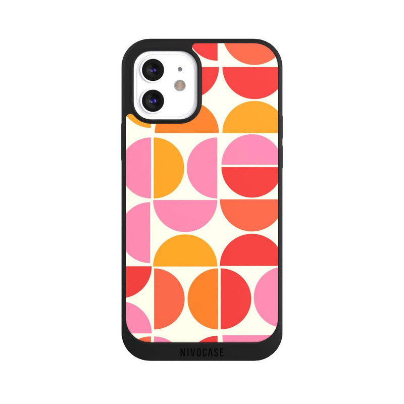 iPhone 12 NIVOpure Motif Tendance Rétro Orange