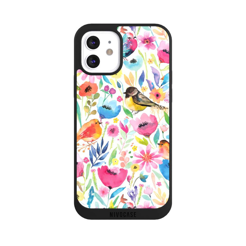 iPhone 12 NIVOpure Wunderliche Vögel und Blumen