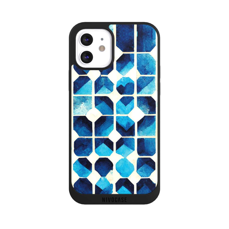 iPhone 12 NIVOpure Motif bleu