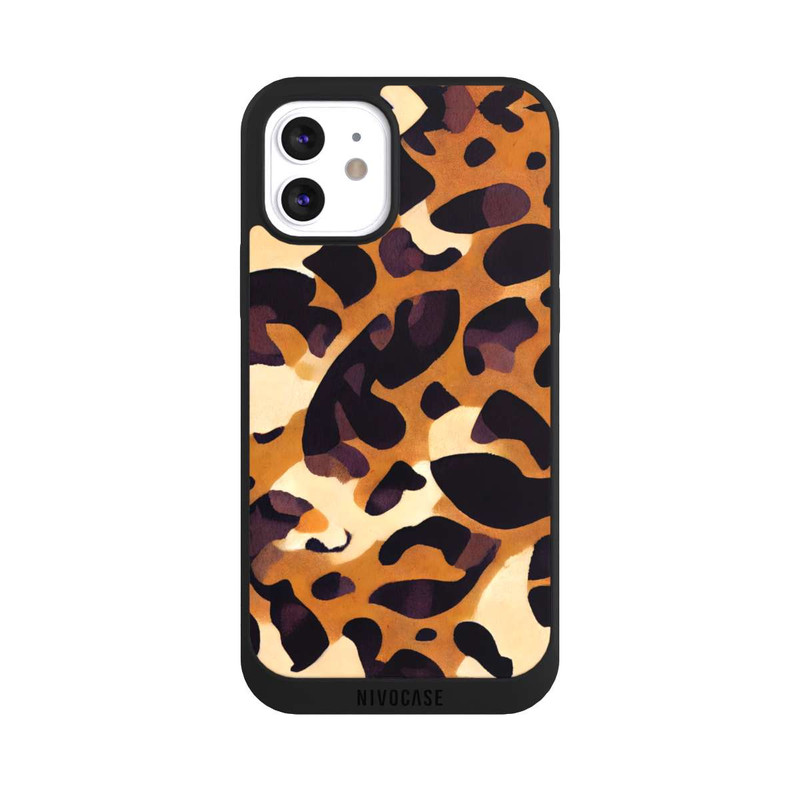 iPhone 12 NIVOpure motif lion marron clair