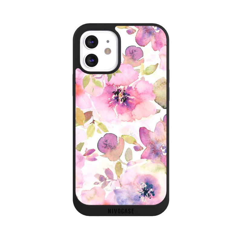 iPhone 12 NIVOpure Papier Peint Fleurs Roses