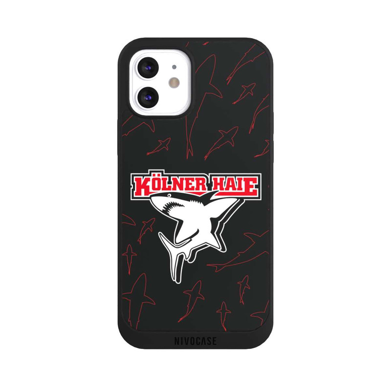 iPhone 12 NIVOpure Haie Muster Rot