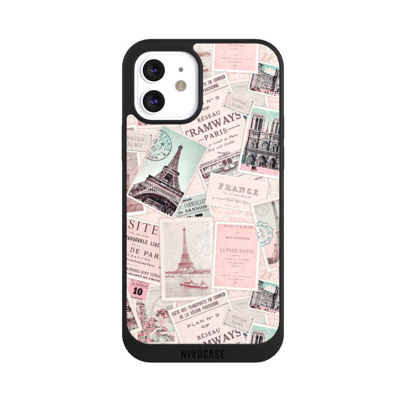 iPhone 12 NIVOpure Vintage Paris Postcards Pattern