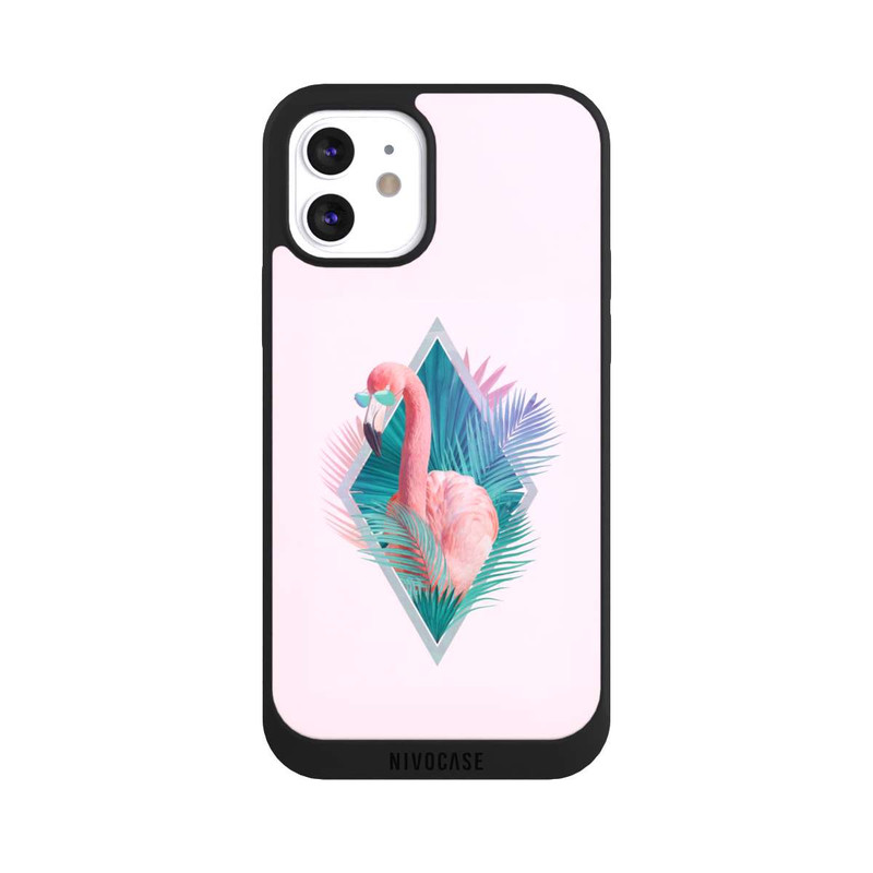 iPhone 12 NIVOpure Tropische Pflanzen Flamingo