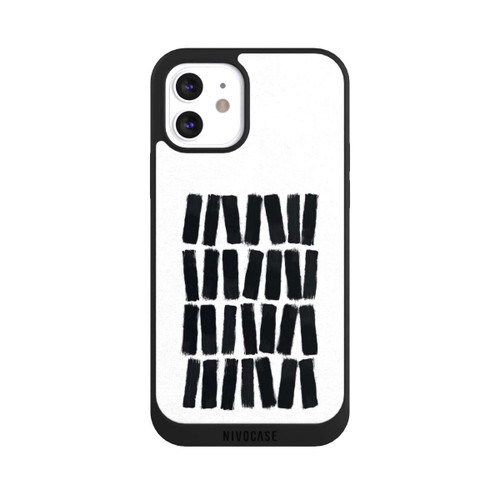 Apple iPhone 12 NIVOpure Black Brush Strokes