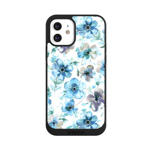 Apple iPhone 12 NIVOpure Blaues Blumenmuster Trendy