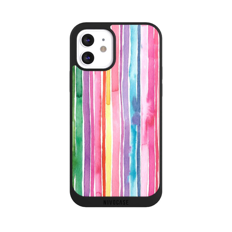 iPhone 12 NIVOpure Camouflage Regenbogenstreifen