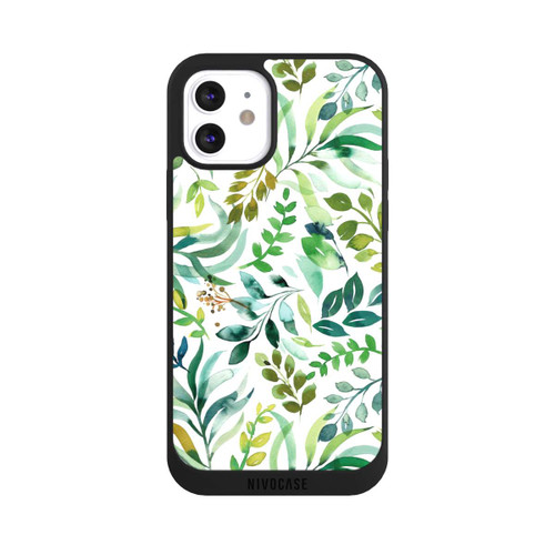 Apple iPhone 12 NIVOpure Aquarell Palmenblätter Botanisch Grün