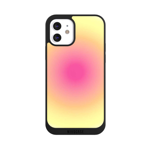 Apple iPhone 12 NIVOpure Aura yellow pink circle