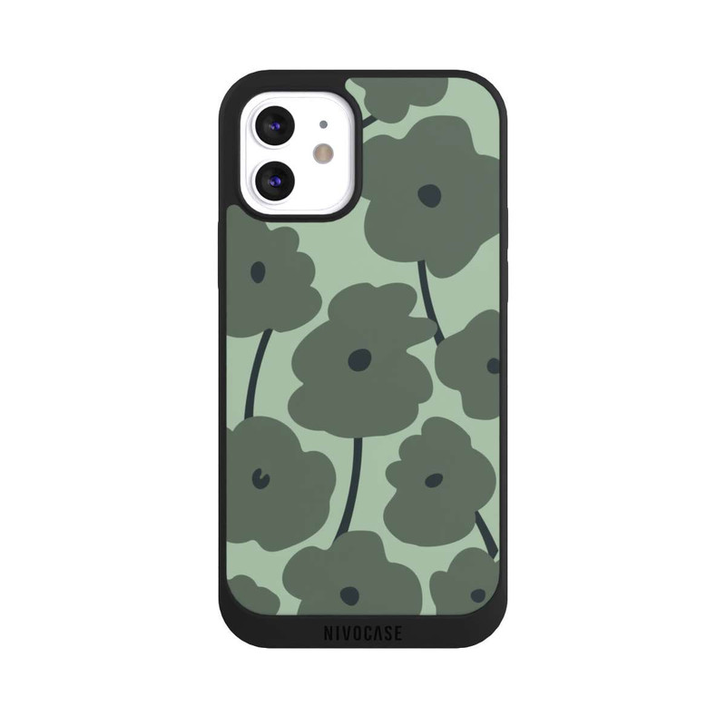 iPhone 12 NIVOpure Minimalistic Flowers Green