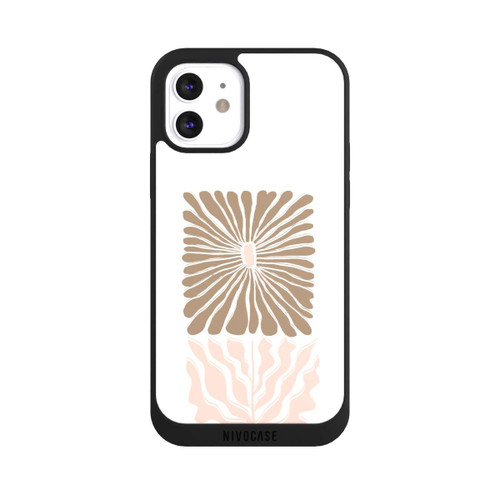 Apple iPhone 12 NIVOpure Eckige Blume Hellbraun