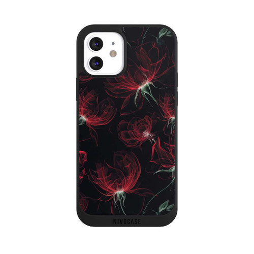 Apple iPhone 12 NIVOpure Tapete mit roten Blumen